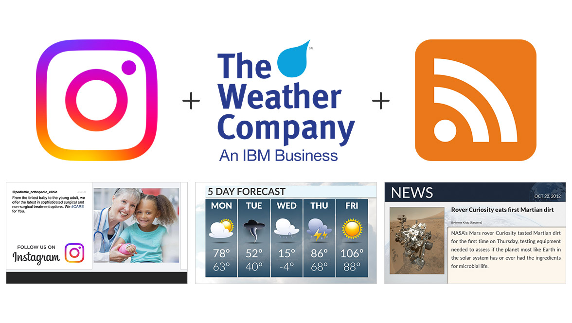 Social-Weather-RSS-1176x664 Instagram Weather and RSS on Mediplay's waiting room network.